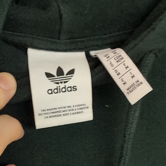 Adidas Dark Green Hoodie with White Logo - Picture 4 of 6